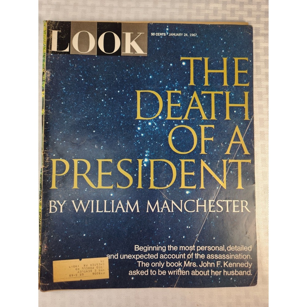 Vintage 1967 LOOK Magazine JFK Death of a President William Manchester Part 1